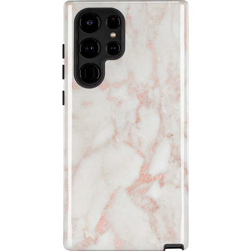 Rose Gold Marble Galaxy S25 Ultra Impact Case